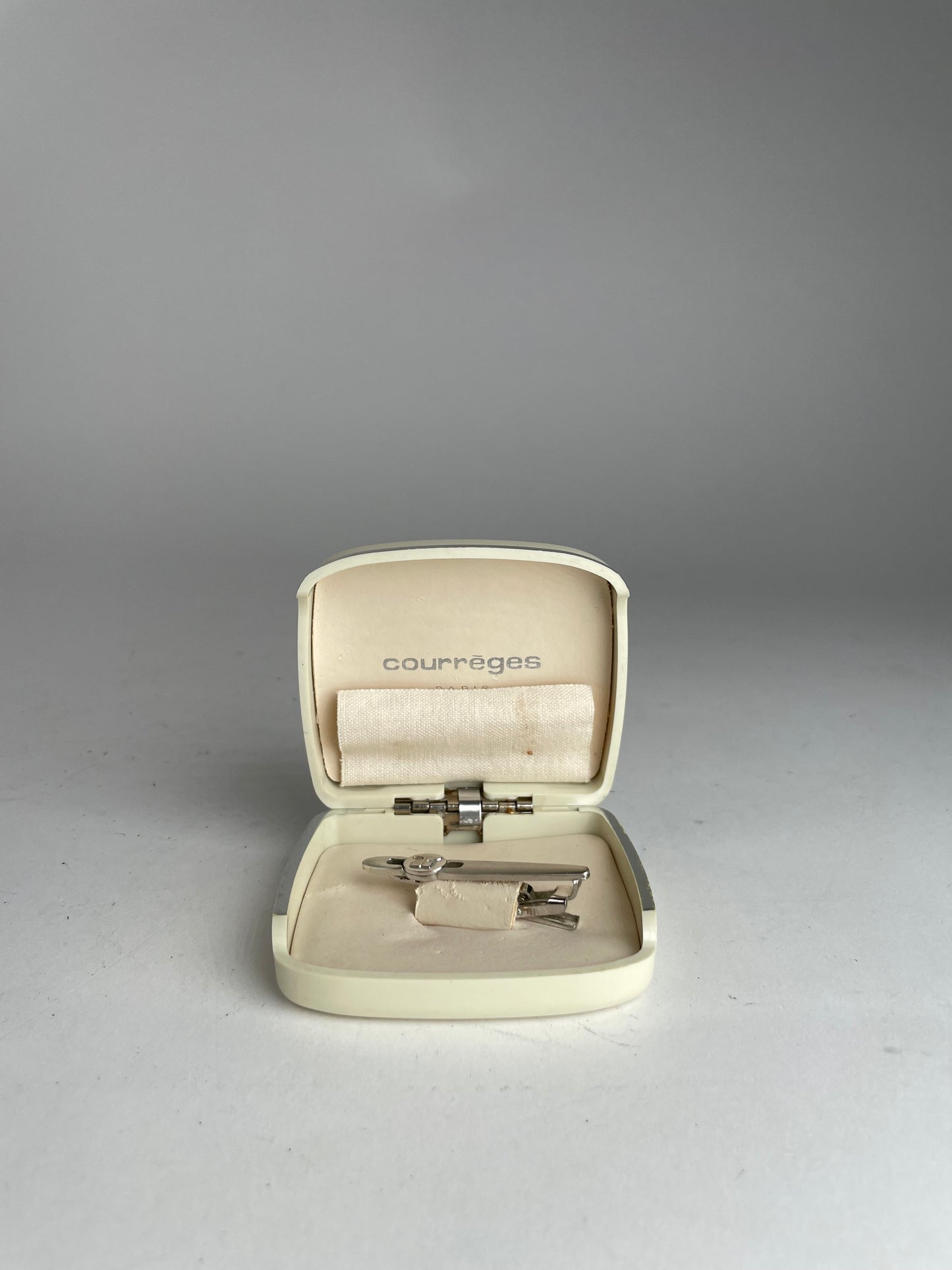 Vintage Courreges Tie / Money Clamp Silver
