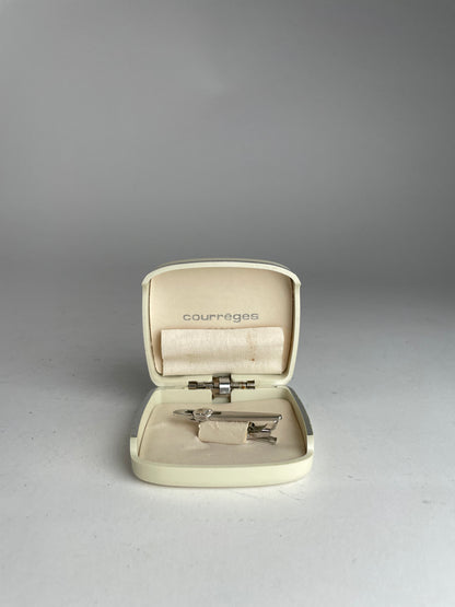 Vintage Courreges Tie / Money Clamp Silver