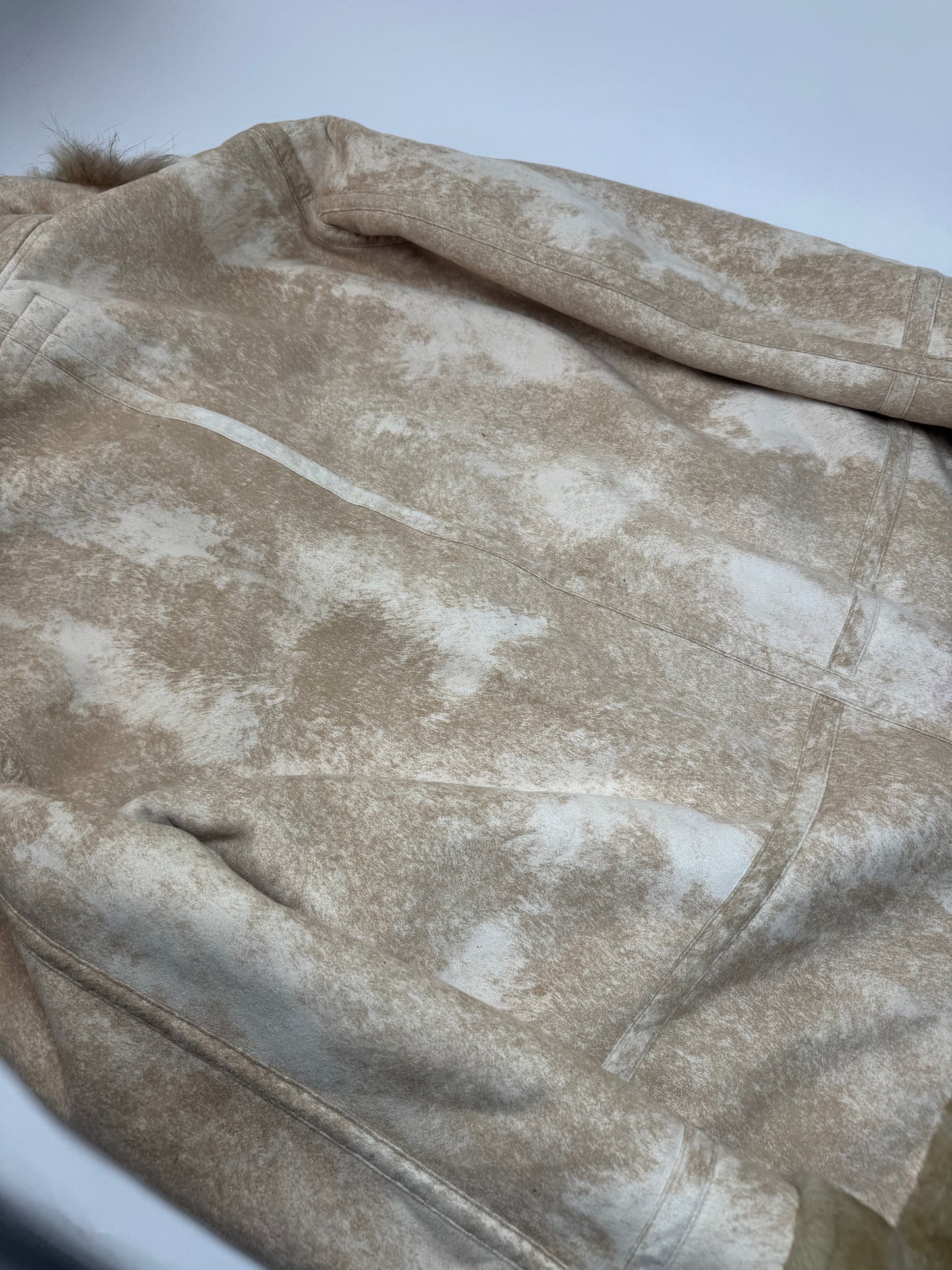 Parka en fourrure vintage Kansai Yamamoto unisexe beige M/L