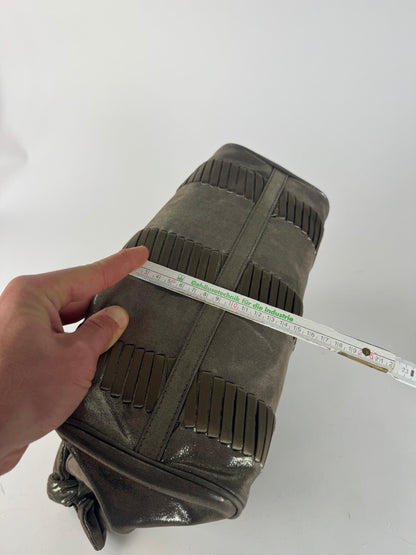 Vintage Giorgio Armani Leather Bag Silver