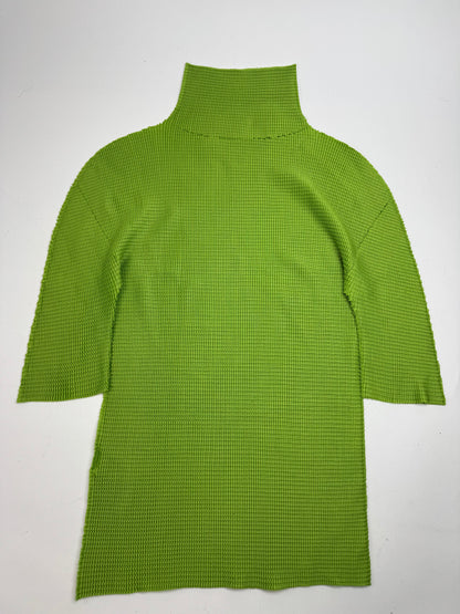 Vintage Issey Miyake Pleated Turtleneck Sweater 38/M Green