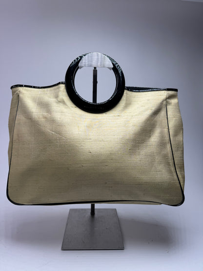 Vintage Balenciaga Linen Bag Citron Yellow Black