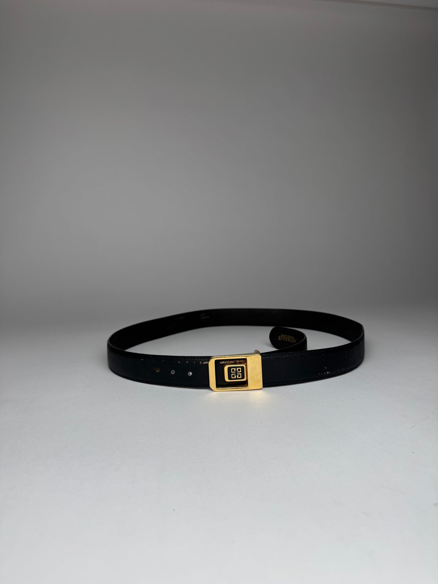 Vintage Givenchy Leather Belt Black