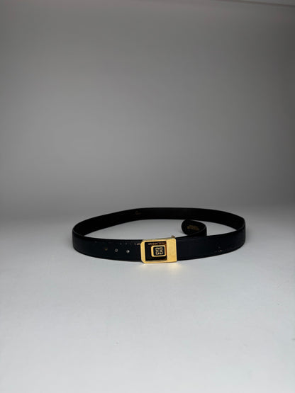 Vintage Givenchy Leather Belt Black