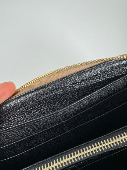 Vintage Miu Miu Leather Wallet Rose/beige