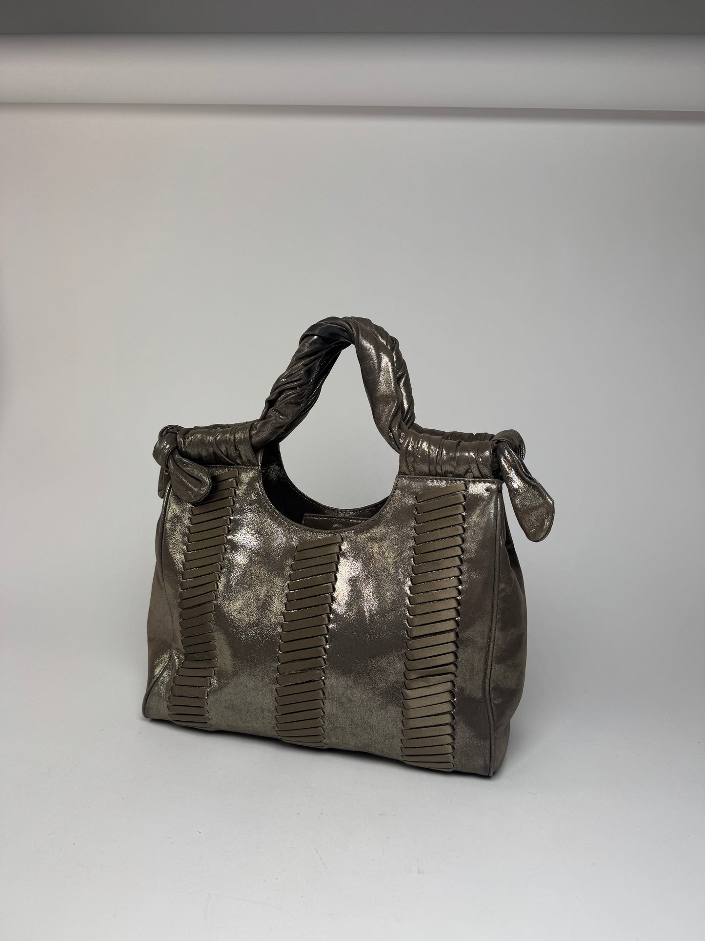 Vintage Giorgio Armani Leather Bag Silver