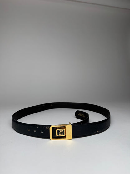 Vintage Givenchy Leather Belt Black