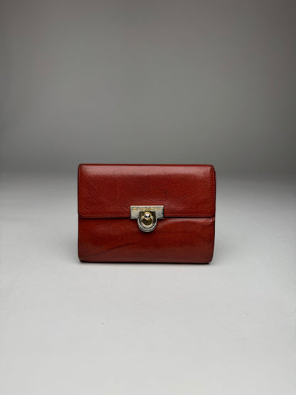 Vintage  Givenchy GV3 Leather Wallet Brown/Red