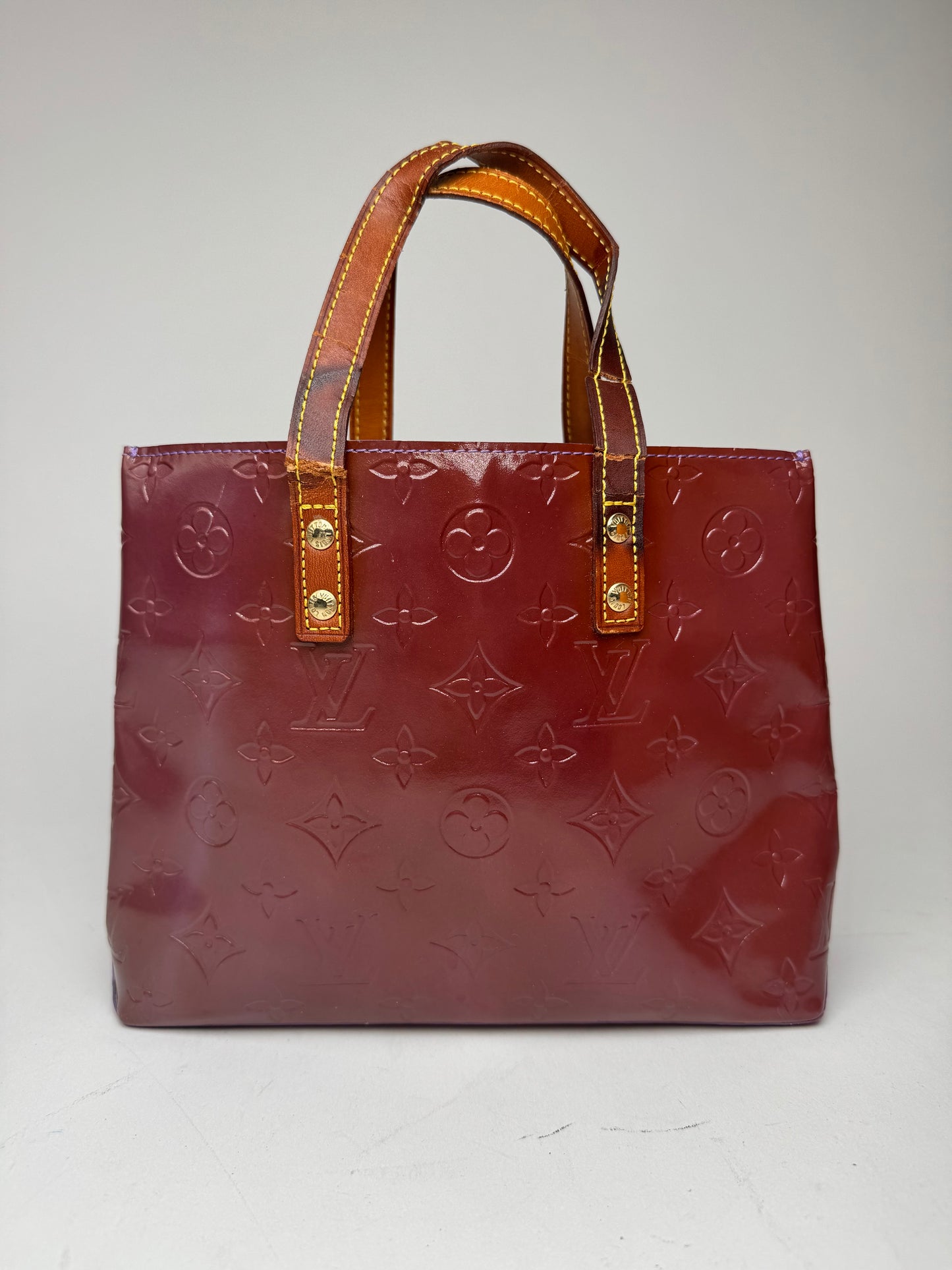 Vintage Louis Vuitton Vernis Leather Shopper Bag Purple