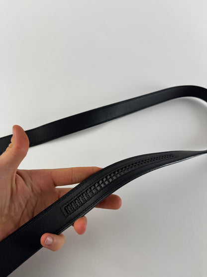 Vintage Loewe Madrid Leather Belt Black Amazona