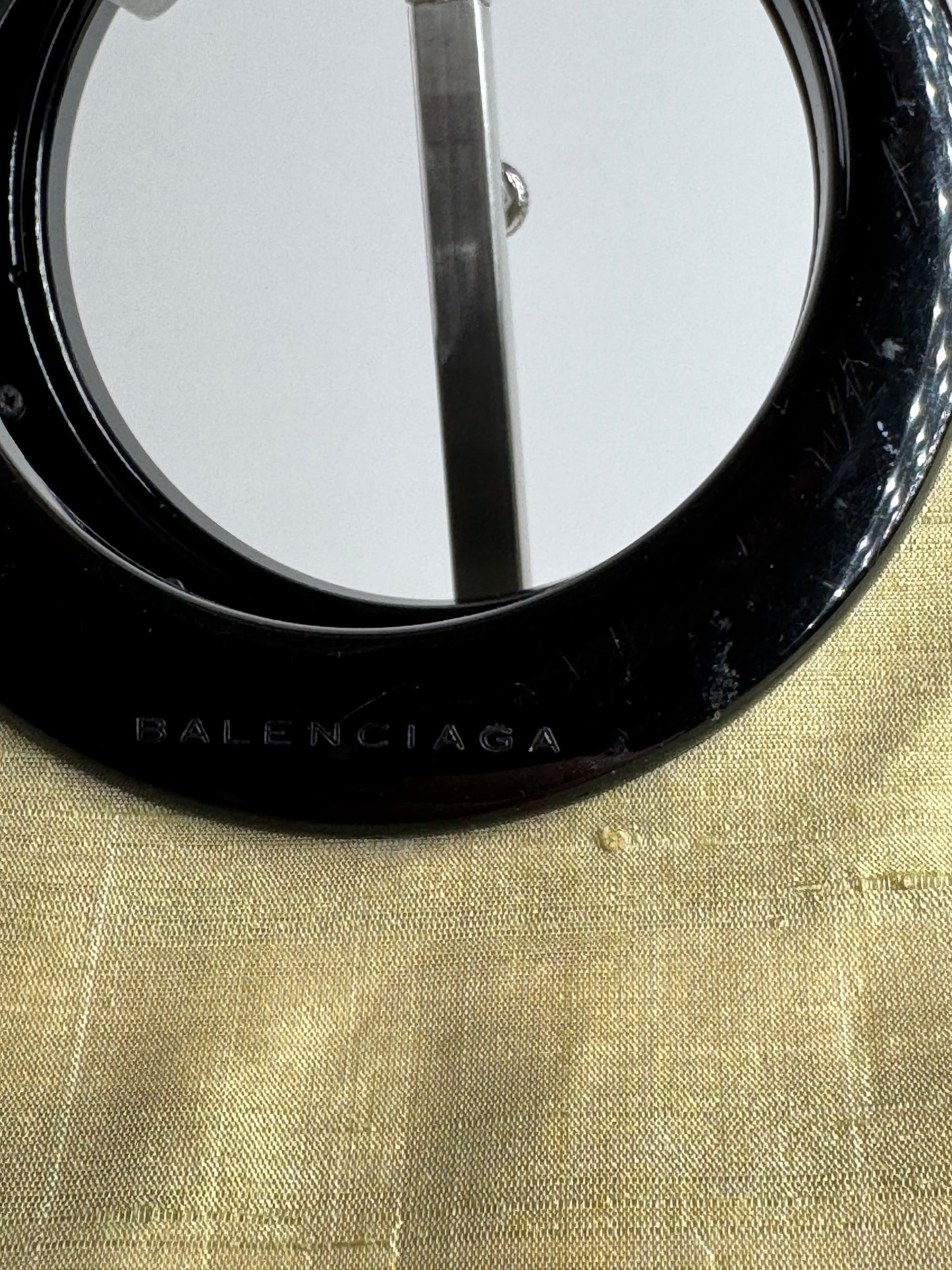 Vintage Balenciaga Linen Bag Citron Yellow Black