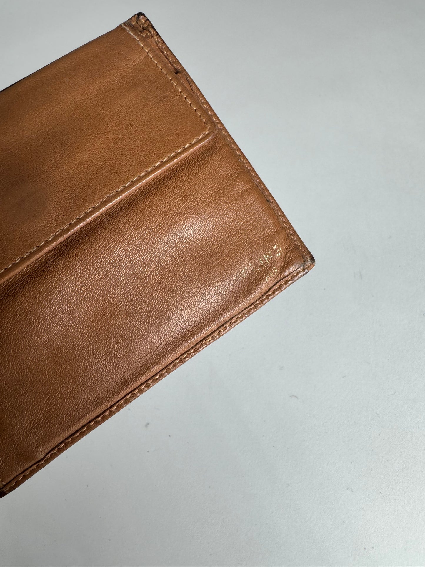 Vintage Celine Paris Leather Monogram Card Holder Brown