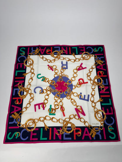 Vintage Celine Paris Silk Scarf