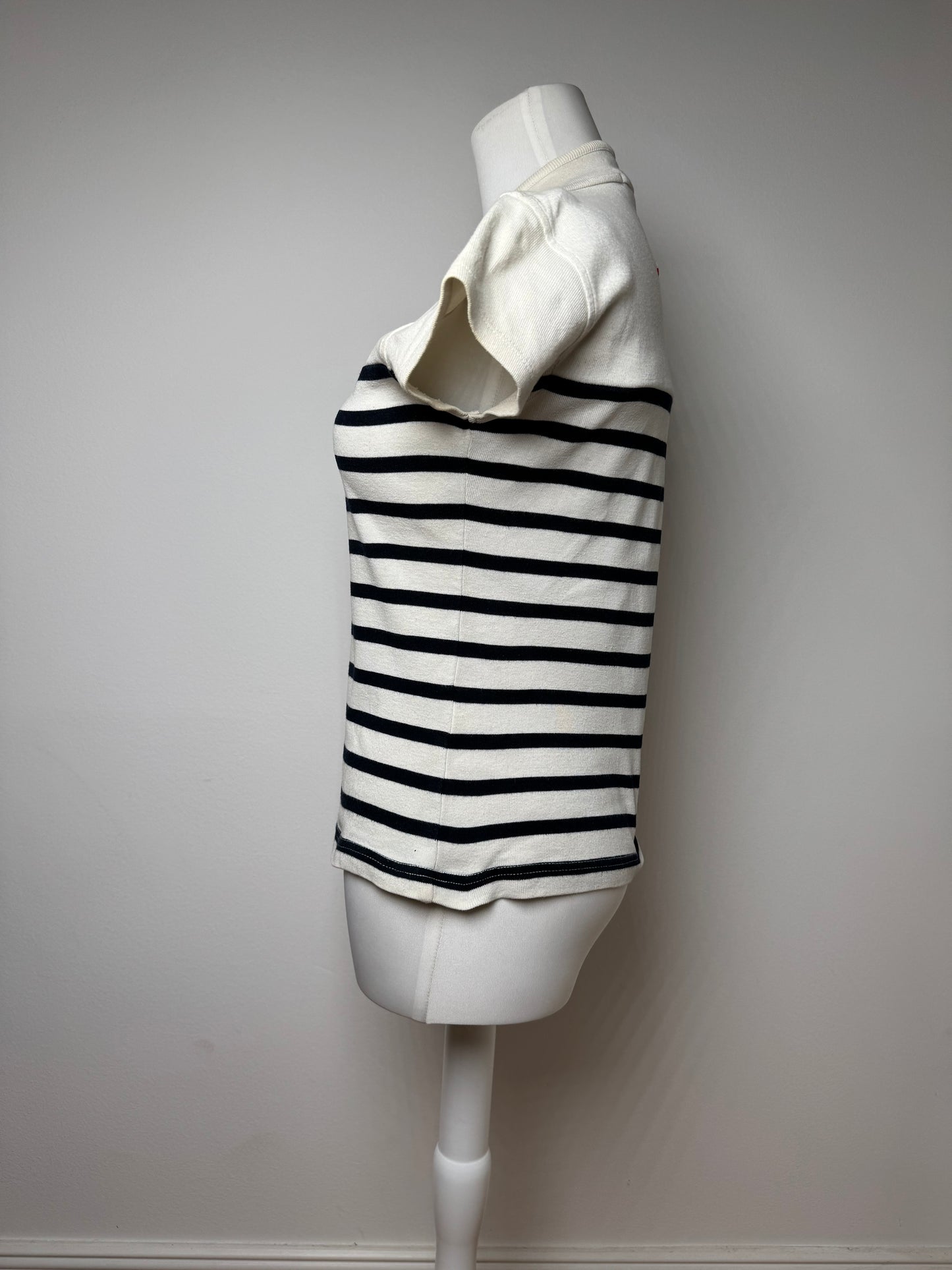 Vintage Jean Paul Gaultier Top white Navy Striped 38/M