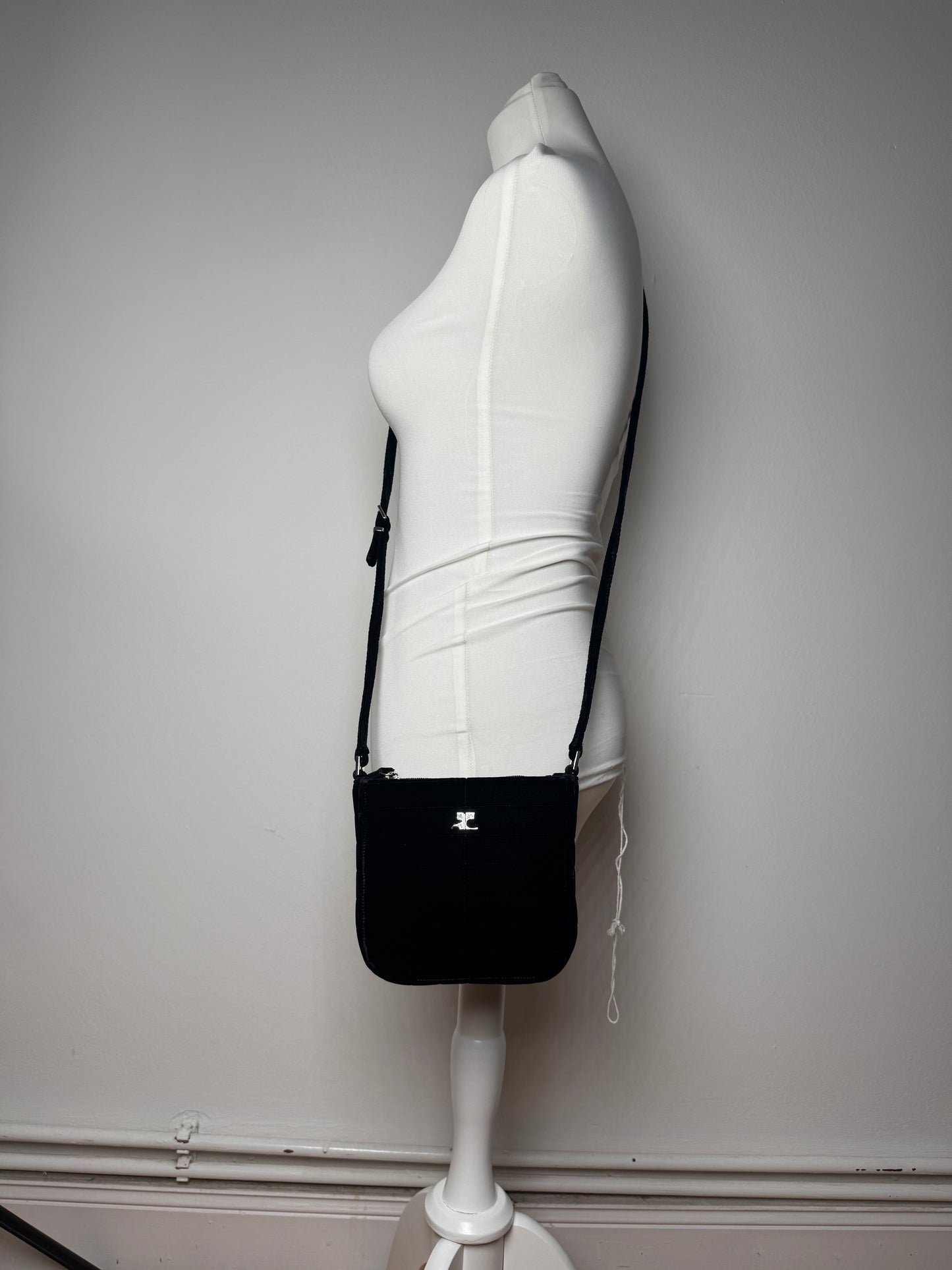 Sac bandoulière Courrèges vintage noir