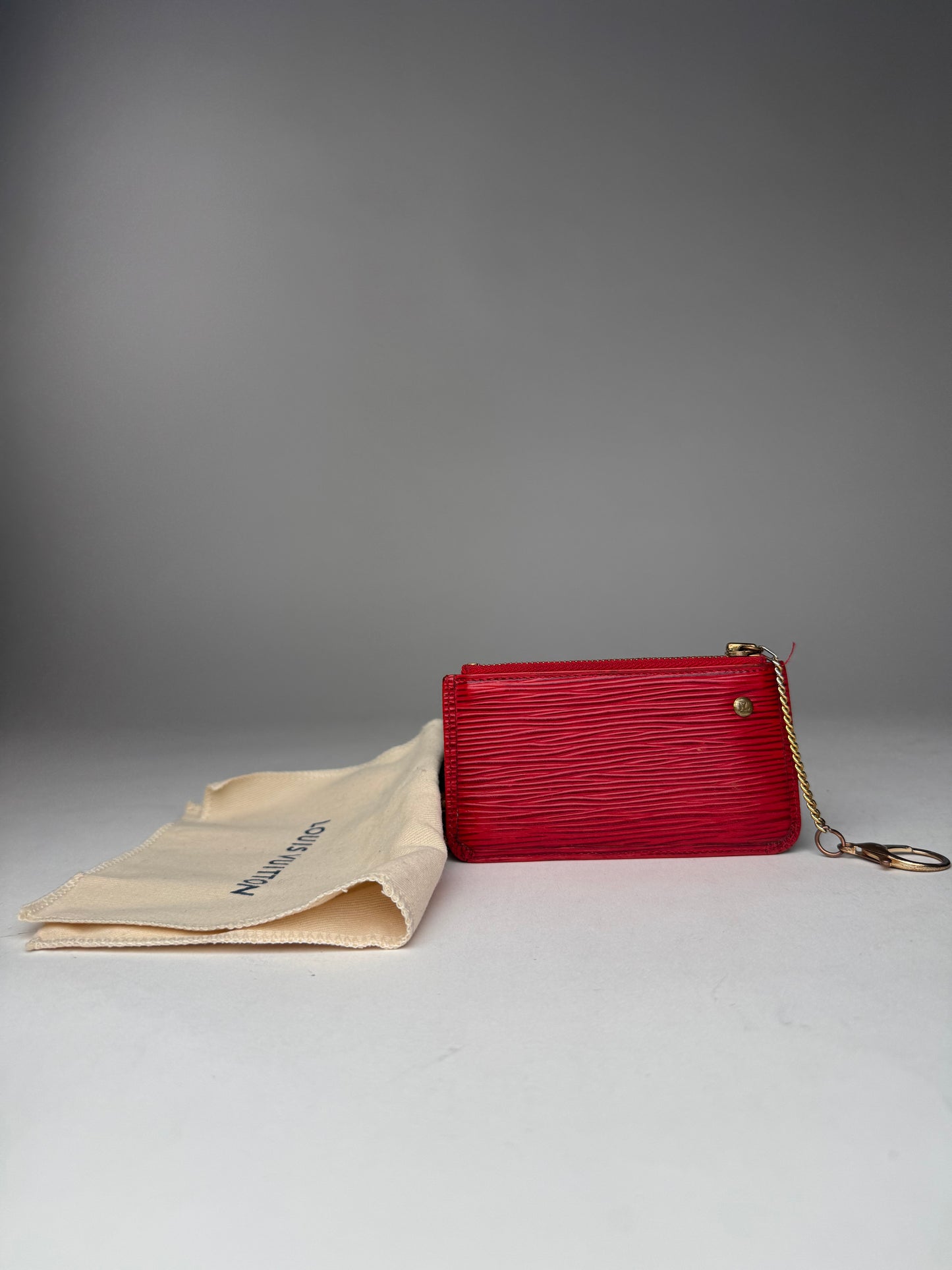 Vintage Louis Vuitton Le Dauphine EPI Leather Card Holder / Purse Red