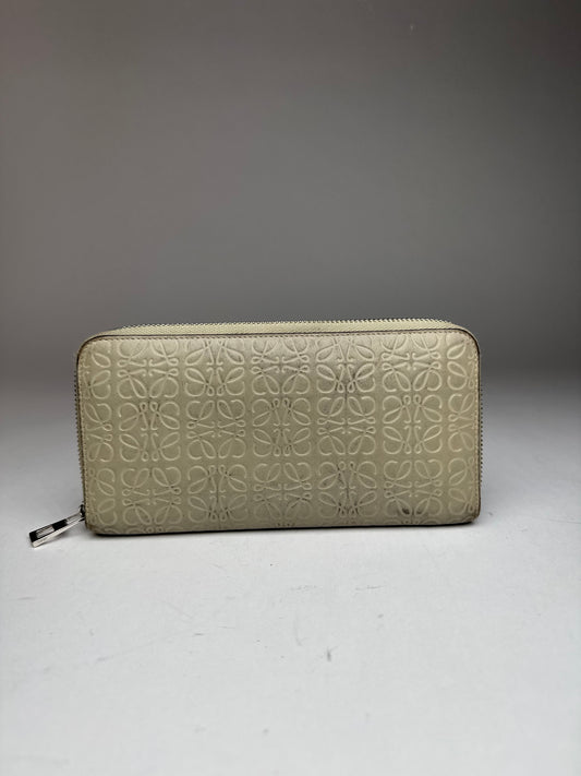 Vintage Loewe Madrid Monogram Leather Wallet grey