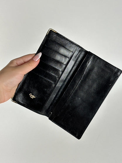 Vintage Cartier leather ID holder black