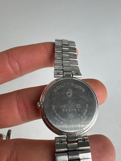 Montre Courreges Vintage Acier Argent/Or