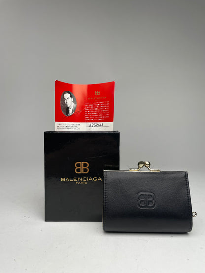 Vintage Balenciaga Leather card Holder Black