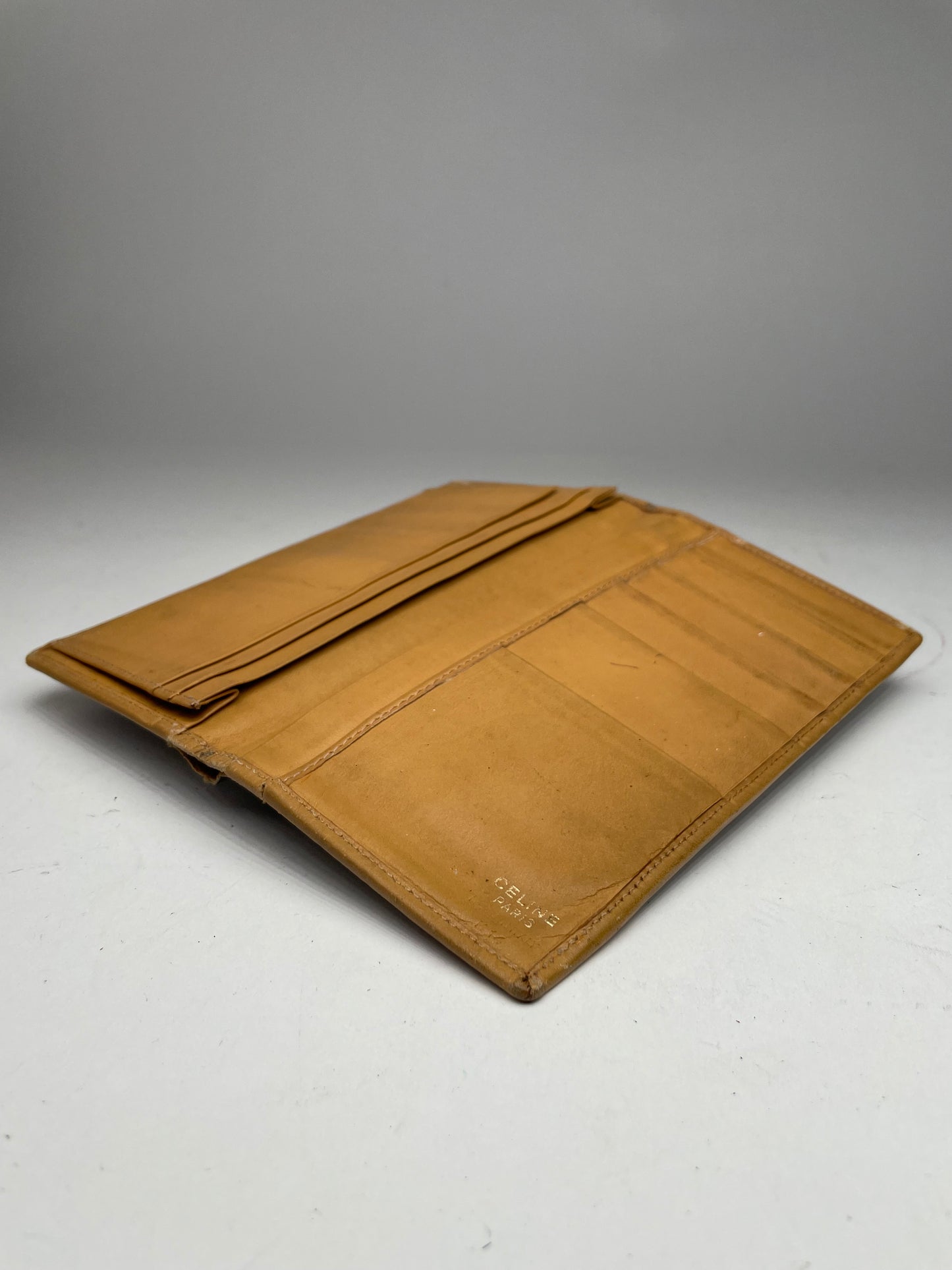 Vintage Celine Paris Leather Monogram ID holder