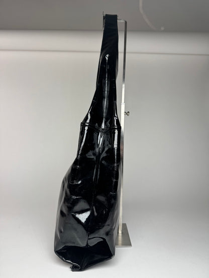 Vintage Gucci Tom Ford Patent Leather Shoulder Bag Black