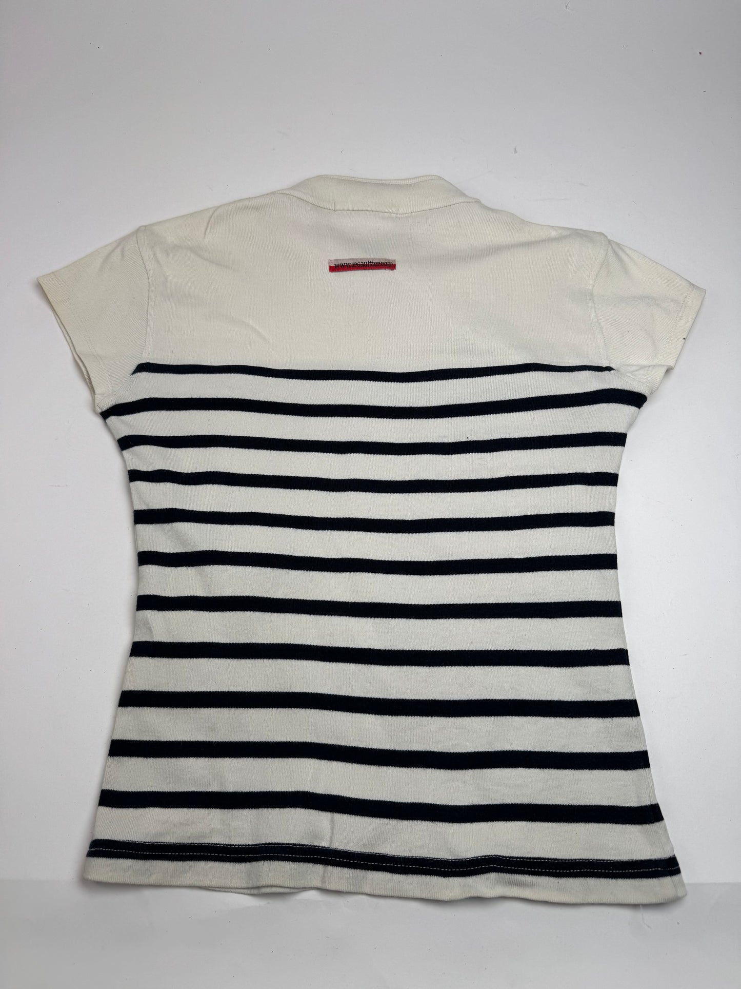 Vintage Jean Paul Gaultier Top white Navy Striped 38/M