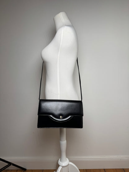 Sac vintage Givenchy 4G en cuir noir