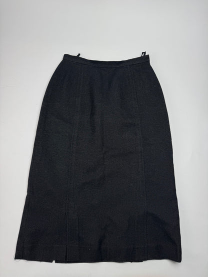 Vintage Balenciaga Wool Skirt Black 34/XS