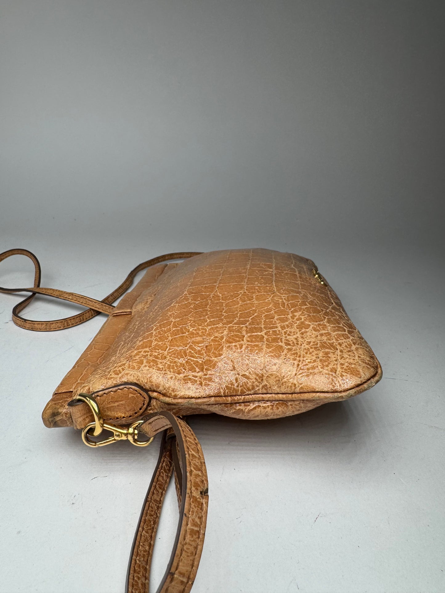 Vintage Miu Miu Leather Crossbody Bag Brown