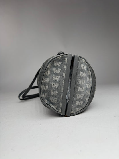 Vintage Bottega Veneta Suede Monogram Bag Grey