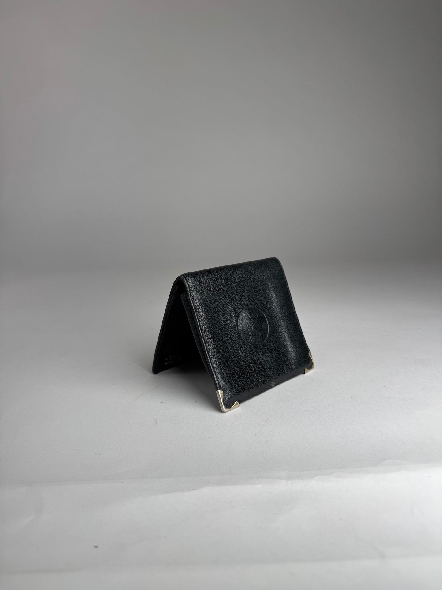 Vintage Celine Paris Triomphe Leather Wallet black