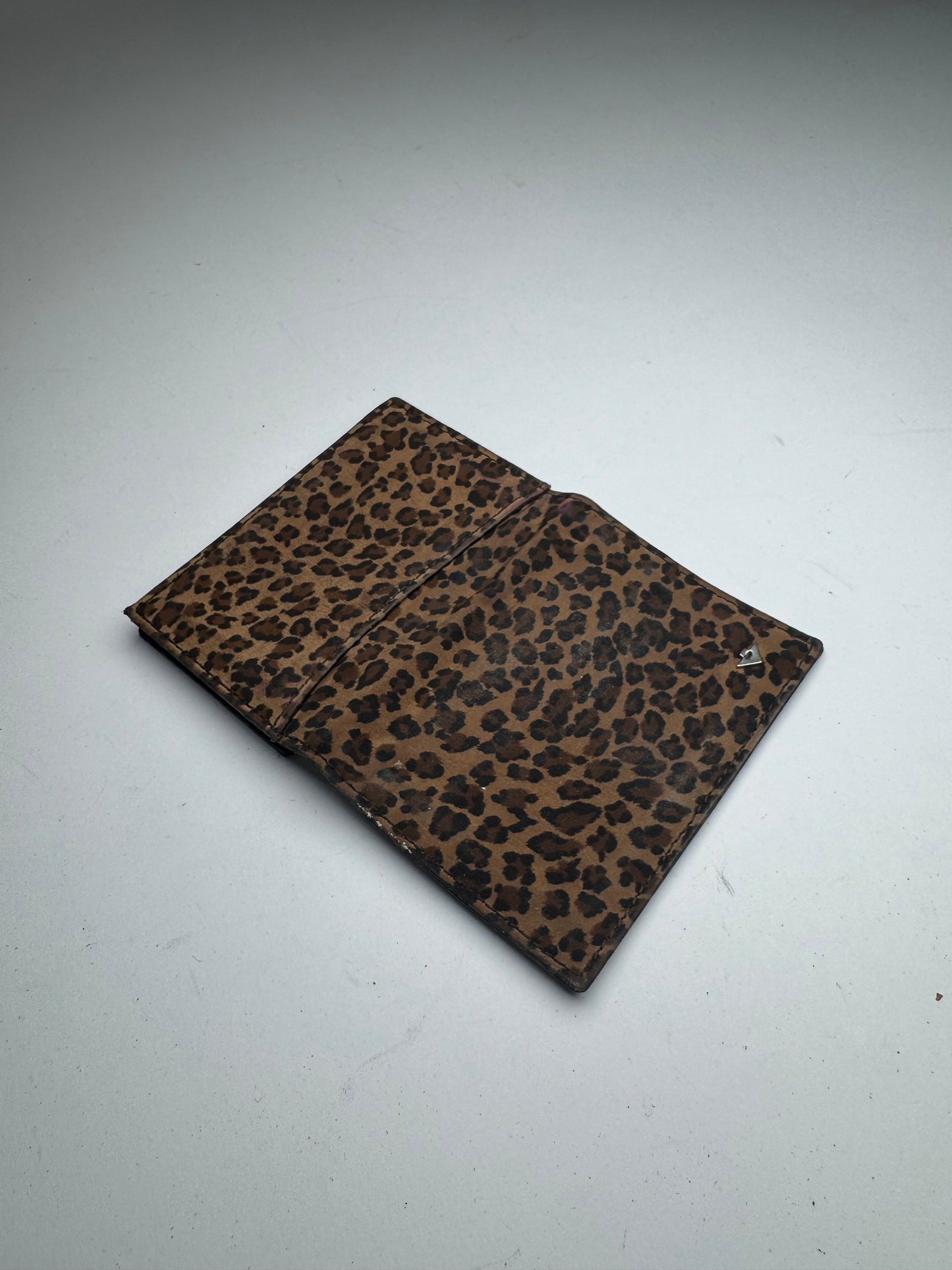 Vintage Bottega Veneta Canvas Card Holder Leopard