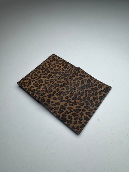 Vintage Bottega Veneta Canvas Card Holder Leopard