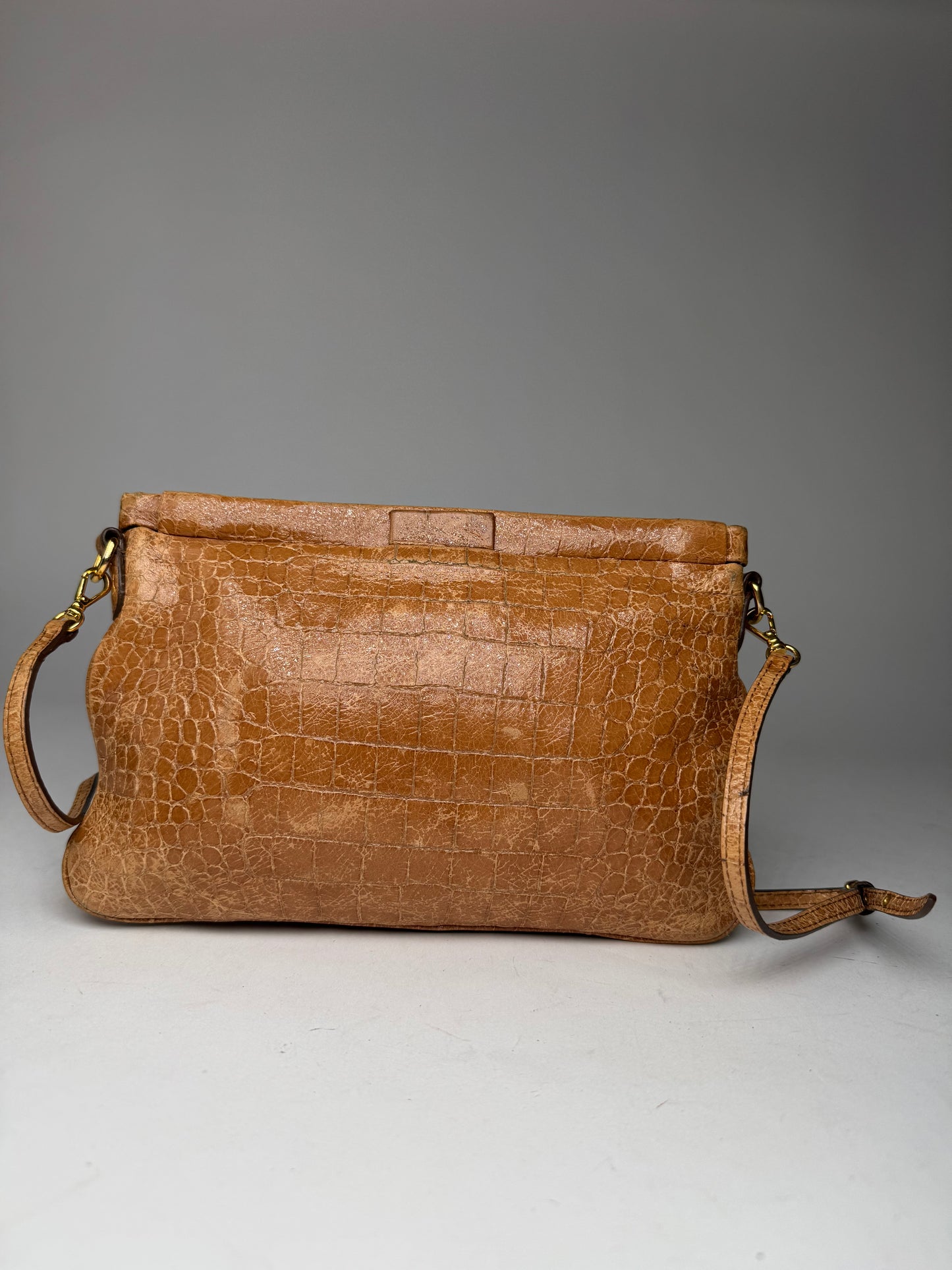 Vintage Miu Miu Leather Crossbody Bag Brown
