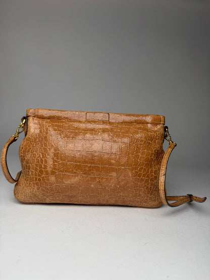 Vintage Miu Miu Leather Crossbody Bag Brown