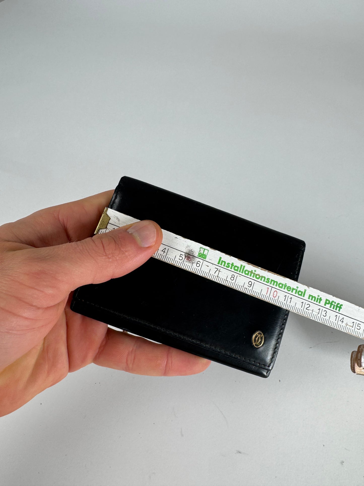 Vintage Cartier Patent Leather Card Holder Black