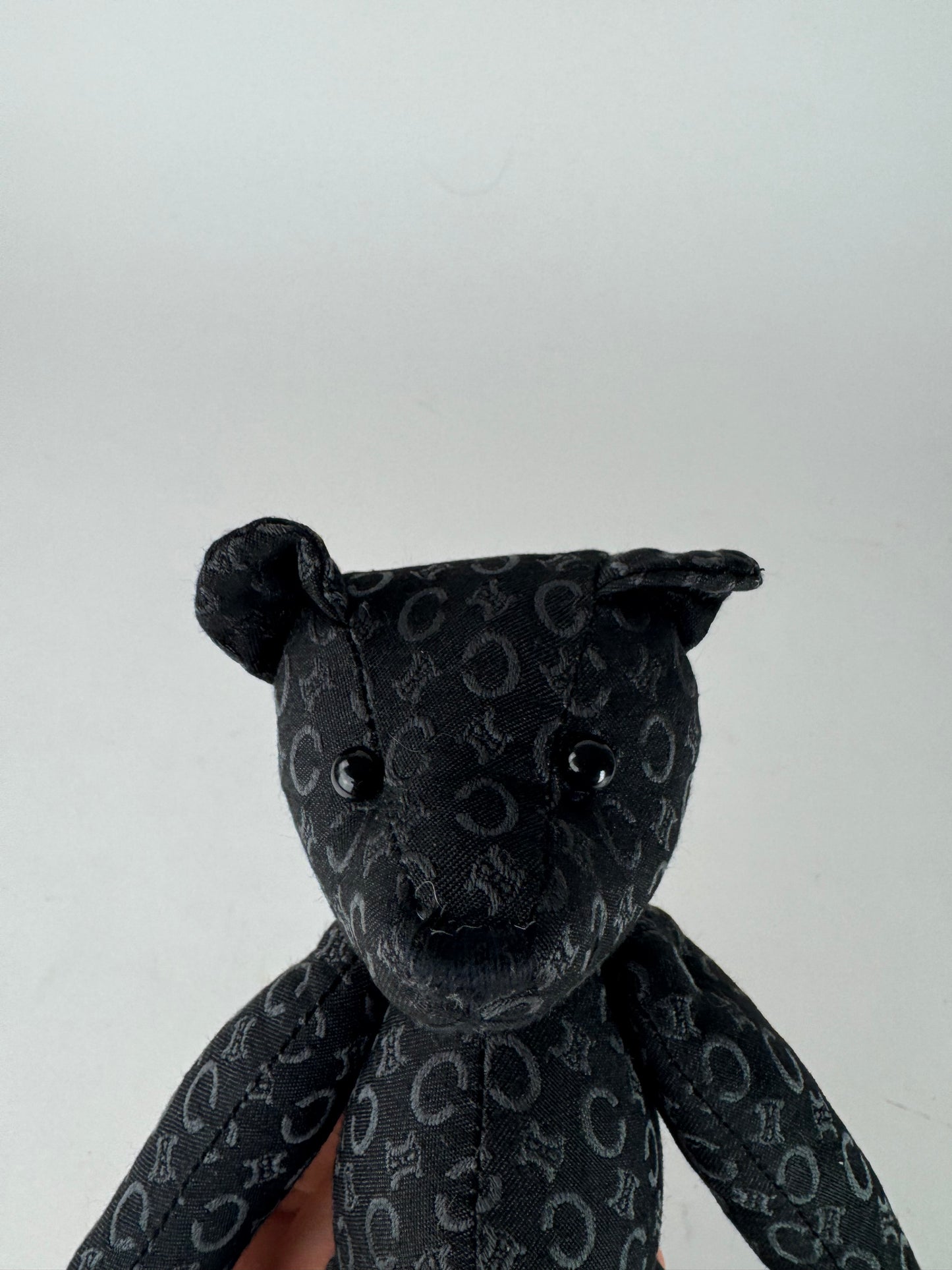 Vintage Celine Paris Canvas Monogramm Teddy Bear black