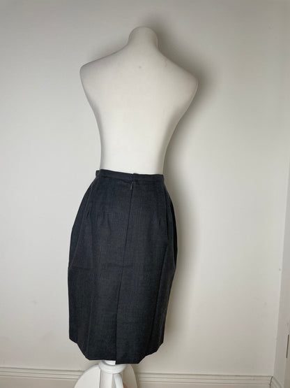 Vintage Dior Wool Skirt Grey 38/M