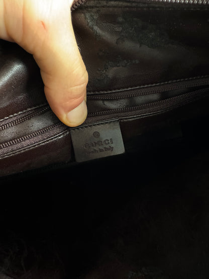 Vintage Gucci Leather Bag Purple