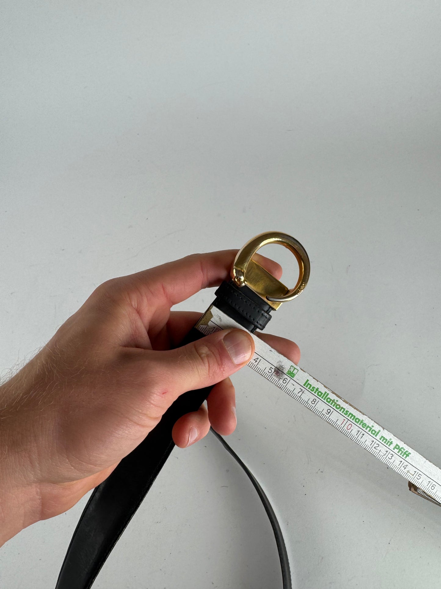 Vintage Cartier Panthere Leather Belt black