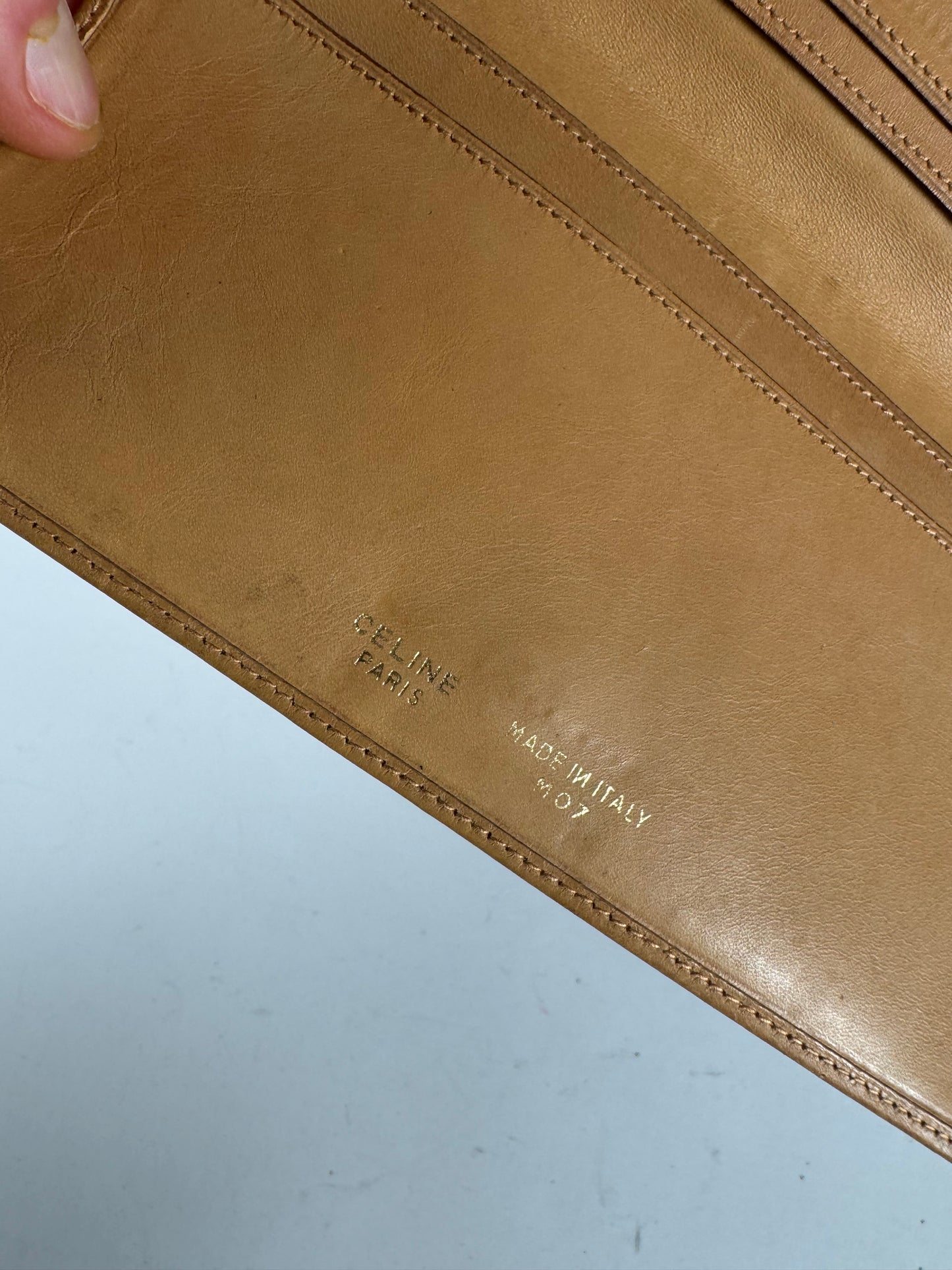 Vintage Celine Paris Triomphe Wallet Brown