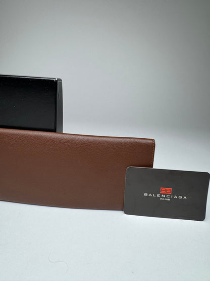 Vintage Balenciaga Leather Card Holder / ID Holder Brown New