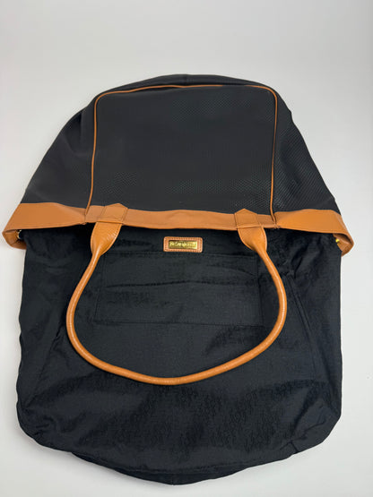 Vintage Yves Saint Laurent 2Way leather Shopper bag black brown