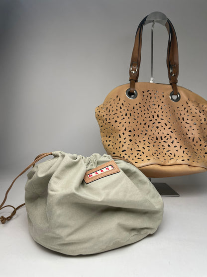 Vintage Marni Leather Shopper Brown