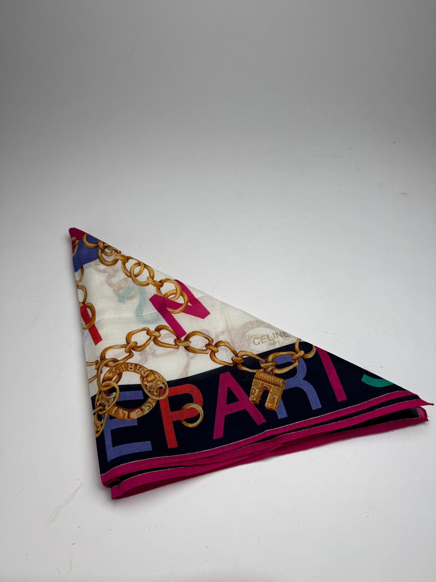 Vintage Celine Paris Silk Scarf