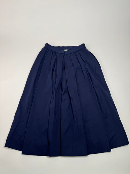 Vintage Dior Wool Skirt Navy M