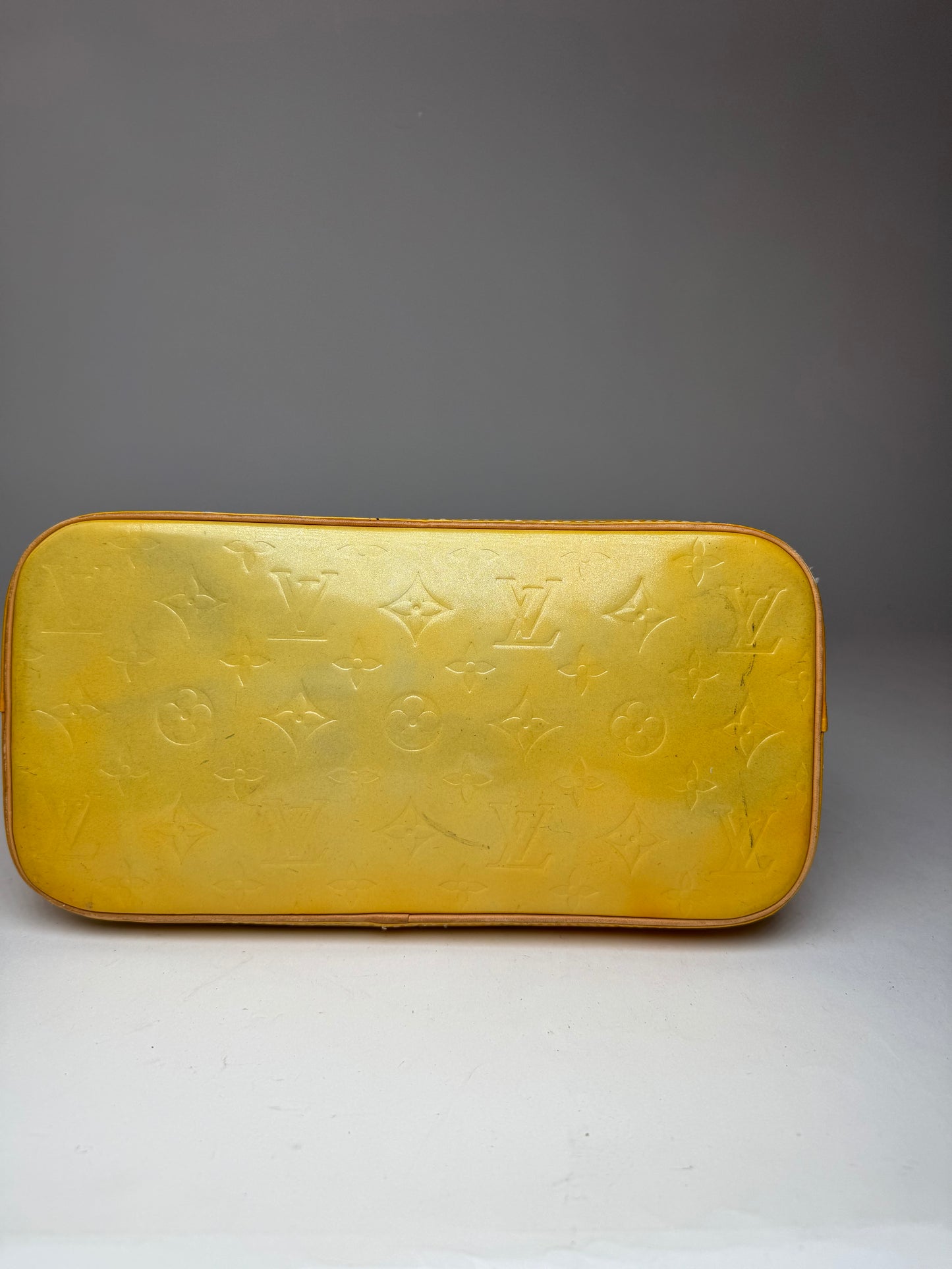 Vintage Louis Vuitton Vernis Leather Bag Yellow