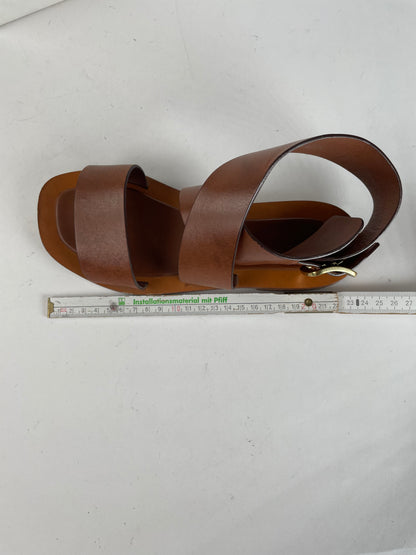 Vintage Celine Paris Leather Sandals Brown EU37,5