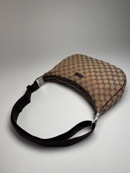 Vintage Gucci Monogram Crossaint 2Way Bag beige